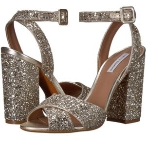 Tabitha Simmons Champagne Glitter Connie Heel